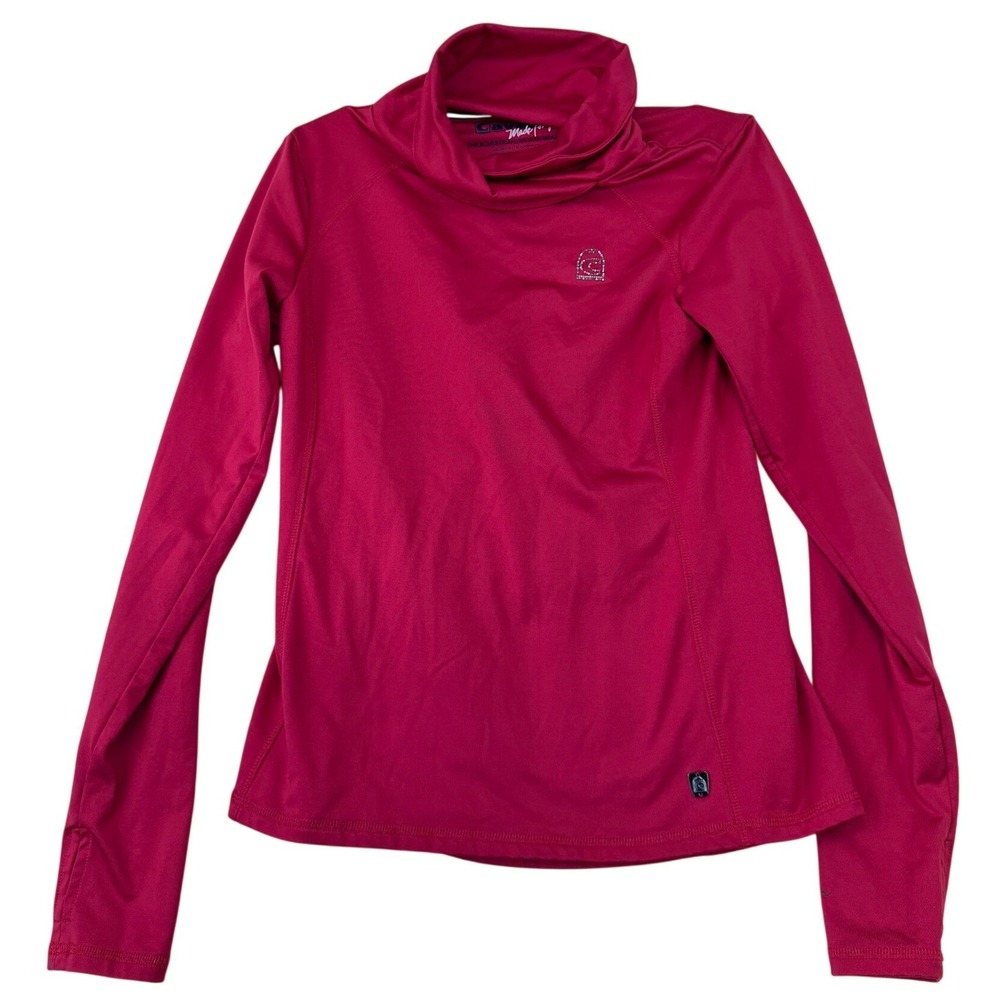 Cavallo Ruby Red Equestrian Base‎ Layer Top Cowl Neck Long Sleeve Women Size 8